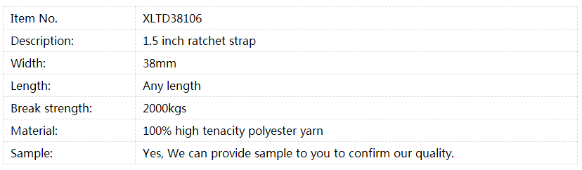 2000kgs ratchet strap