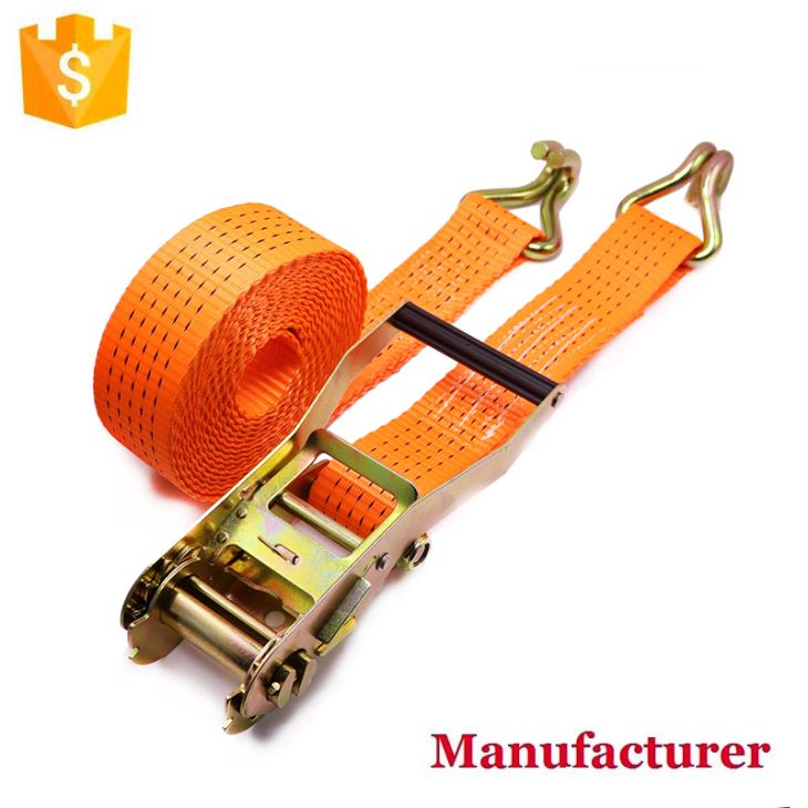 2 Inch 5t 4m 6m 8m 10m Ratchet Kravas Nostiprināšanas siksna kravas automašīnu un auto transportēšana ar Wire Āķi